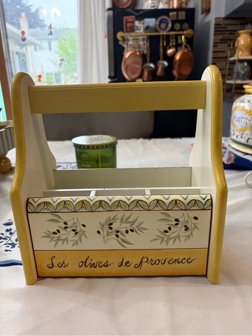 Sakura  Les Olives wooden utensil caddy
